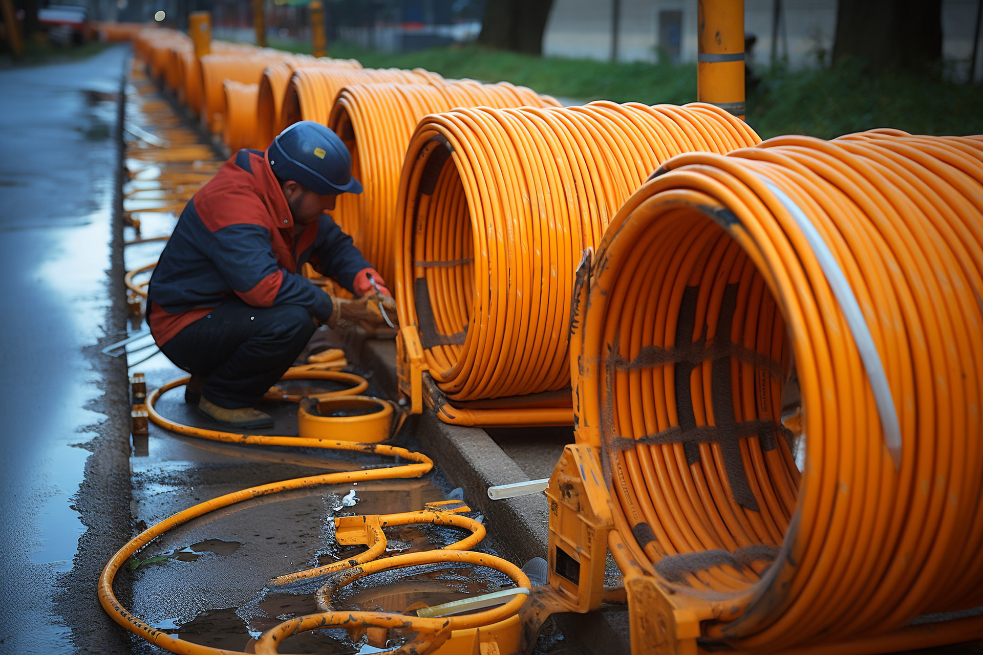 濕噴機(jī)卷筒電纜使用案例